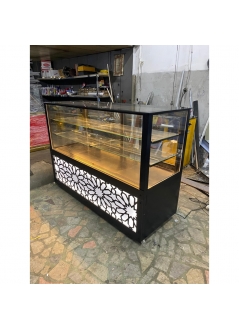 Cake Cabinet Black Model Upright Glass 150 Cm