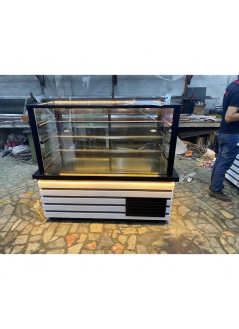 Cake Display Cabinet Upright Glass White Furniture 120 Cm