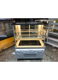 Cake Cabinet White Stone Model 100 Cm