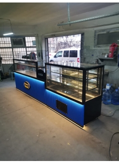 Pastry Counter and Cake Cabinet Set
