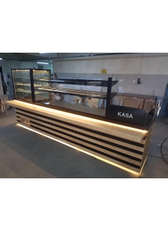Granite Heated Baklava Counter and Cake Cabinet