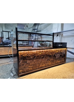 Baklava Dessert Display Counter With Safe Counter