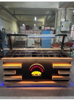 Waffle Kumpir Counter Cold Sandwich Salad Bar Cabinet 170 Cm