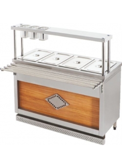 Bain-marie Dining Table Full Stainless 3+1 Water System