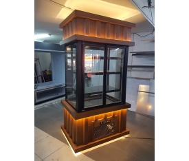 Facade Model Cake Cabinet With Wooden Decor 150 Cm
