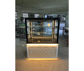 Cake Display Cabinet Gold Embroidered 120 Cm