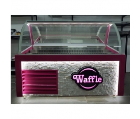 Waffle Cabinet With Natural Stone Decor 150 Cm